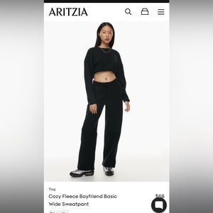 ARITZIA TNA SWEAT FLEECE COZY FLEECE BOYFRIEND FIT SWEAT PANTS